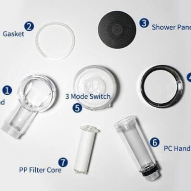 3檔透明花灑產(chǎn)品圖 第2張